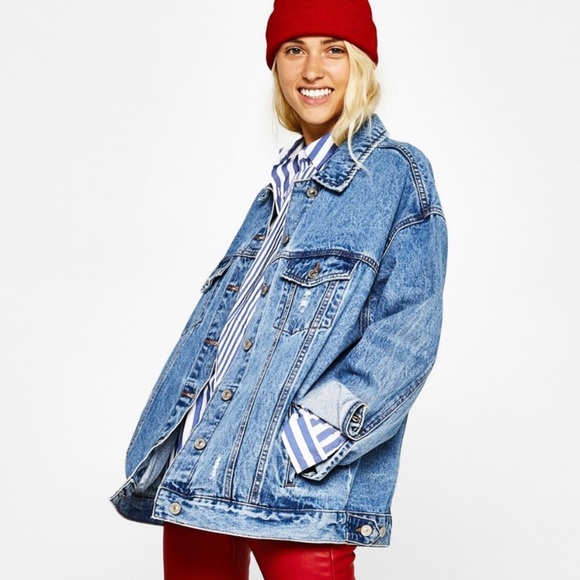 PERFECT Bershka Oversized Denim Jacket - Picture 2 of 7